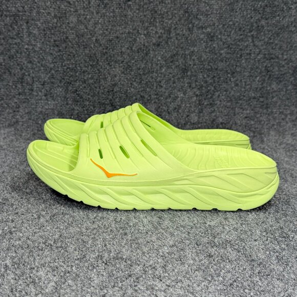 Hoka Ora Recovery Slide Sandals Men\'s Size 14 Neon Yellow Athletic Running Beach main image 8